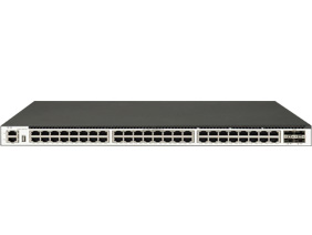 48 個 1GE Base-T 端口，4 個 10GE SFP+端口，三層以太網(wǎng)交換機